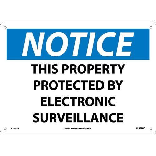 Click here to view larger image Notice Electronic Surveillance Sign (N353RB)