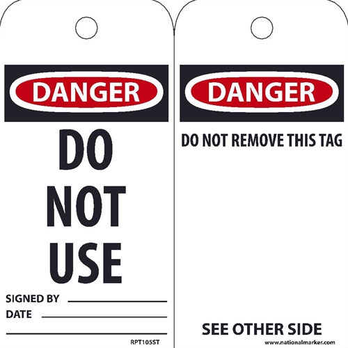 Click here to view larger image Danger Do Not Use Tag (RPT105ST)