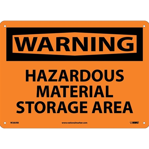 Warning Hazardous Material Storage Area Sign (W285RB)